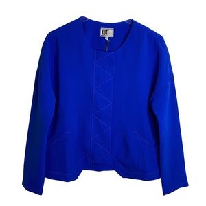 NWT Kut from the Kloth Paul Jacket Lightweight Blazer Royal Blue Small